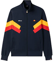 ellesse Shell Retro Colorblock Baseball Jacket Navy-Unisex Embroidered Knit Outerwear EN1JA242151 ellesse Shell Retro Colorblock Baseball Jacket Navy-Unisex Embroidered Knit Outerwear EN1JA242151
