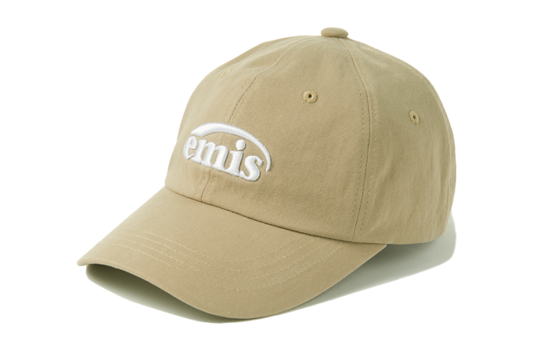EMIS Embroidered Logo Cotton Cap Khaki Unisex Couples Style Baseball Hat 514-beige