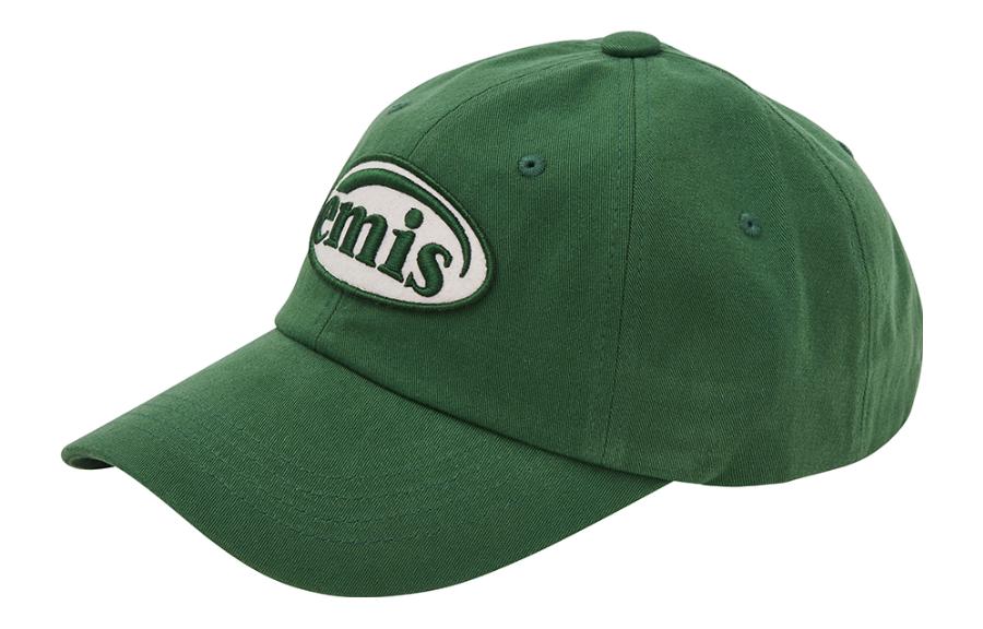 EMIS Green Embroidered Letter Cotton Baseball Cap Unisex情侣Caps 1305-GREEN