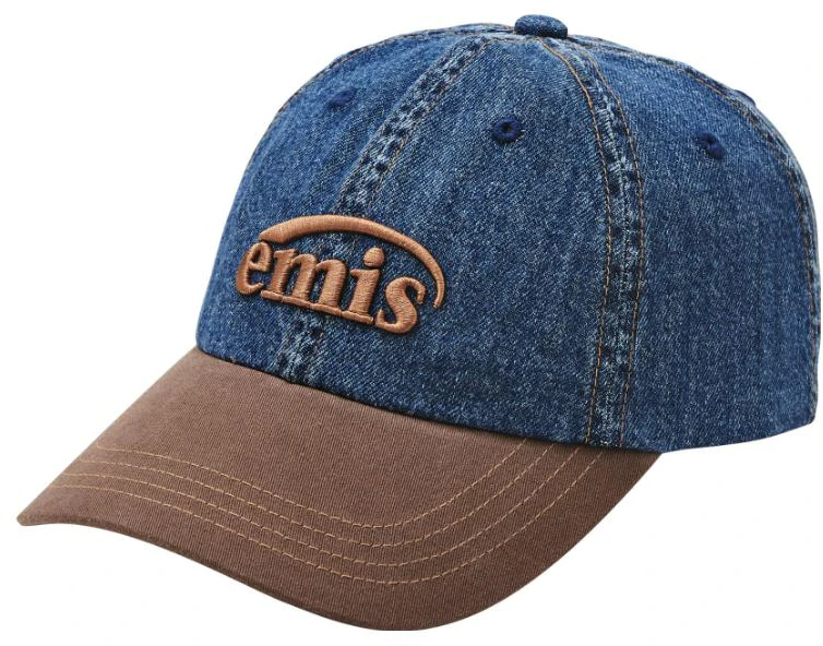 emis-letter-embroidery-cotton-denim-baseball-cap-unisex-couple-blue-brown-1414-blue-brown