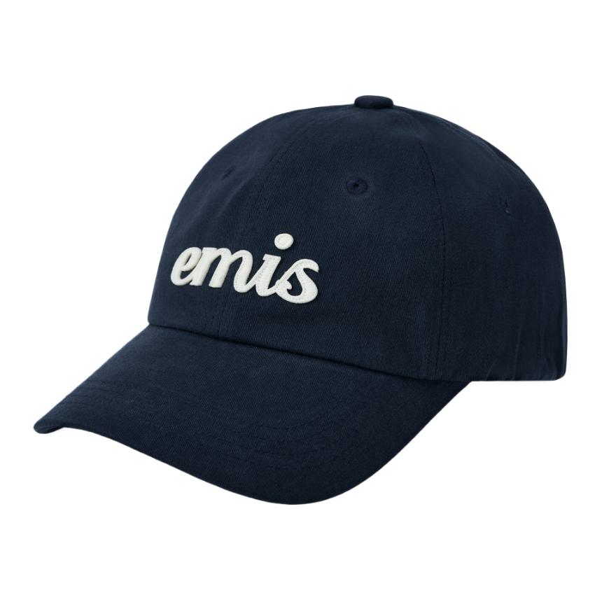 Emis Logo Cotton Baseball Cap Unisex Couple Style Navy Blue 1831-NAVY