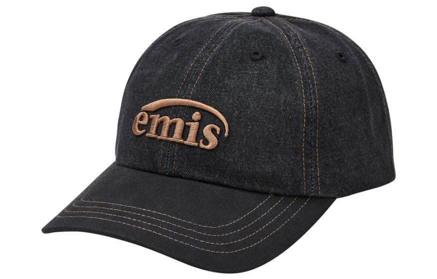 Emis Logo Cotton Denim Cap Black (Unisex) 1411-GRAY/BLACK