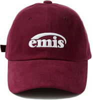 EMIS Logo Red Cotton Baseball Cap - Unisex Couple Style 518-burgundy EMIS Logo Red Cotton Baseball Cap - Unisex Couple Style 518-burgundy