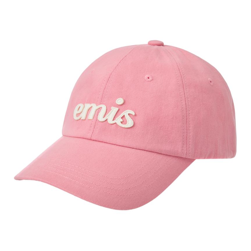 EMIS Pink Cotton Baseball Cap with Logo Patch - Unisex Couple Style 1835-PINK