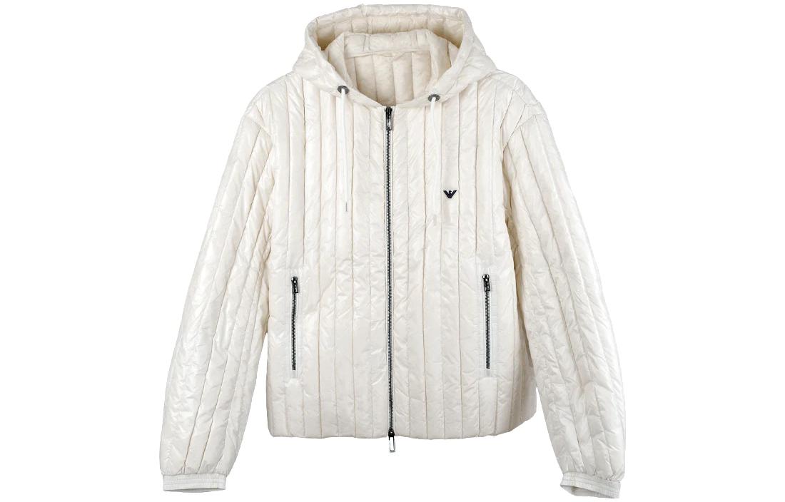 Order EMPORIO ARMANI Chaqueta Beige Acolchada con Capucha y Logo Bordado. 6R1B79-1NKZZ-0128