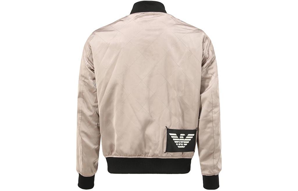 EMPORIO ARMANI  Beige Logo Patch Zip-Up Long Sleeve Jacket. 3L1BG9-1NAJZ-0999 圖 3