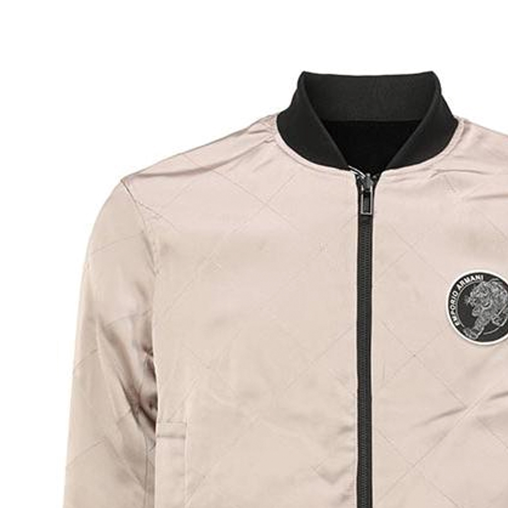 EMPORIO ARMANI  Beige Logo Patch Zip-Up Long Sleeve Jacket. 3L1BG9-1NAJZ-0999 圖 6