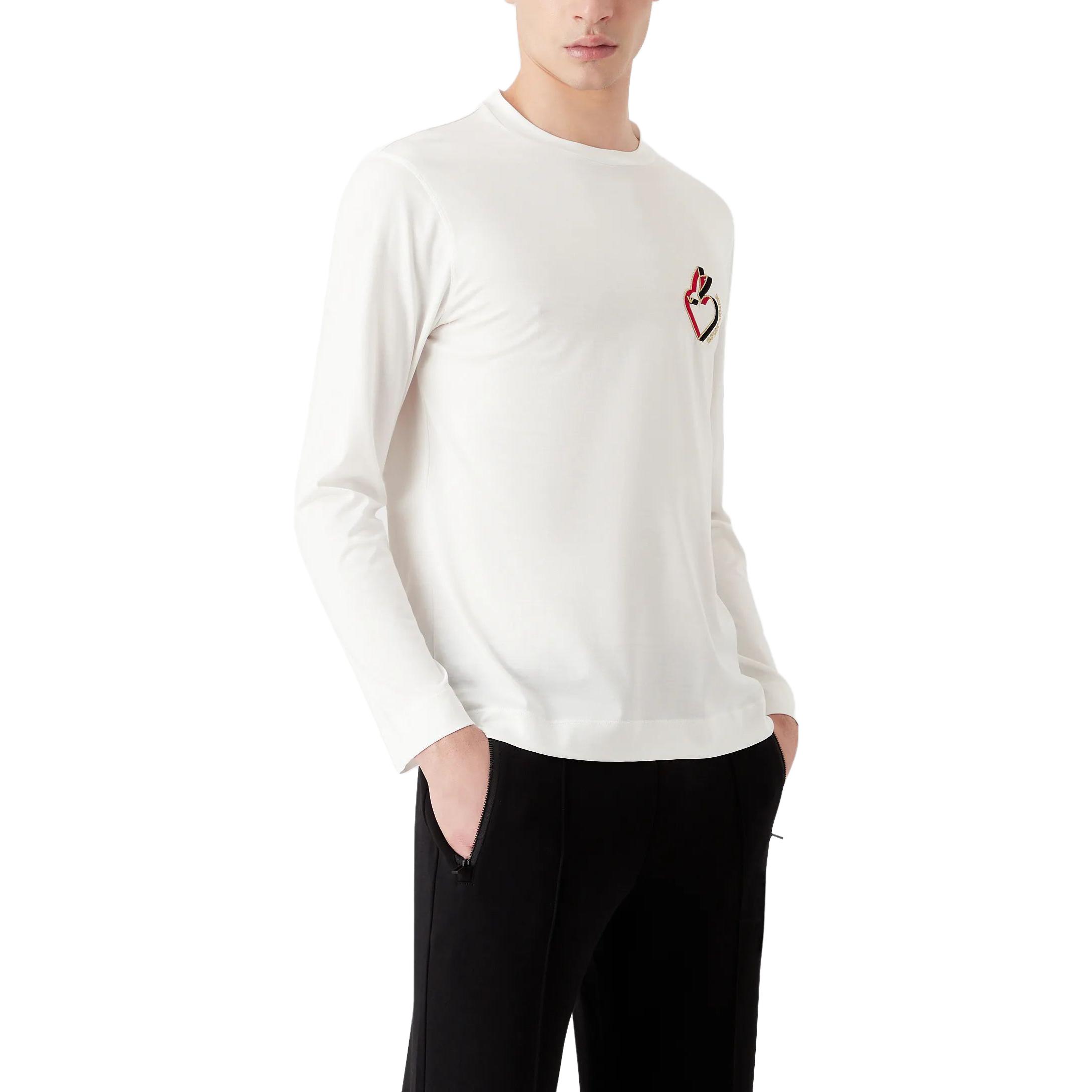 Emporio Armani  Beige Rabbit Embroidered Crewneck Sweater. 3R1TBI1-JUVZ1-0101 圖 3