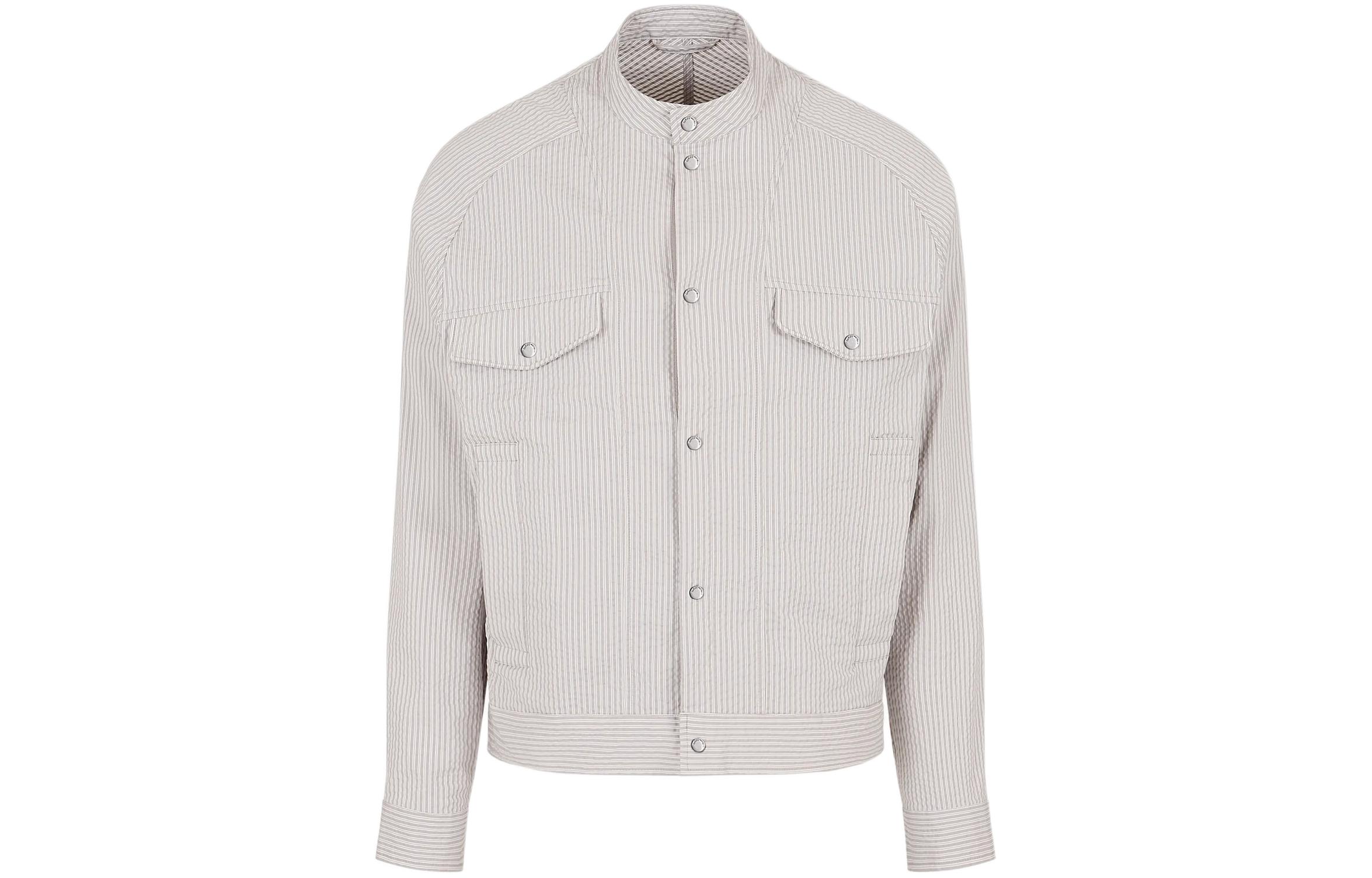 Emporio Armani  Beige Striped Single-Breasted Casual Jacket SS24. 3D1BL6-1NPIZ-F620 圖 2