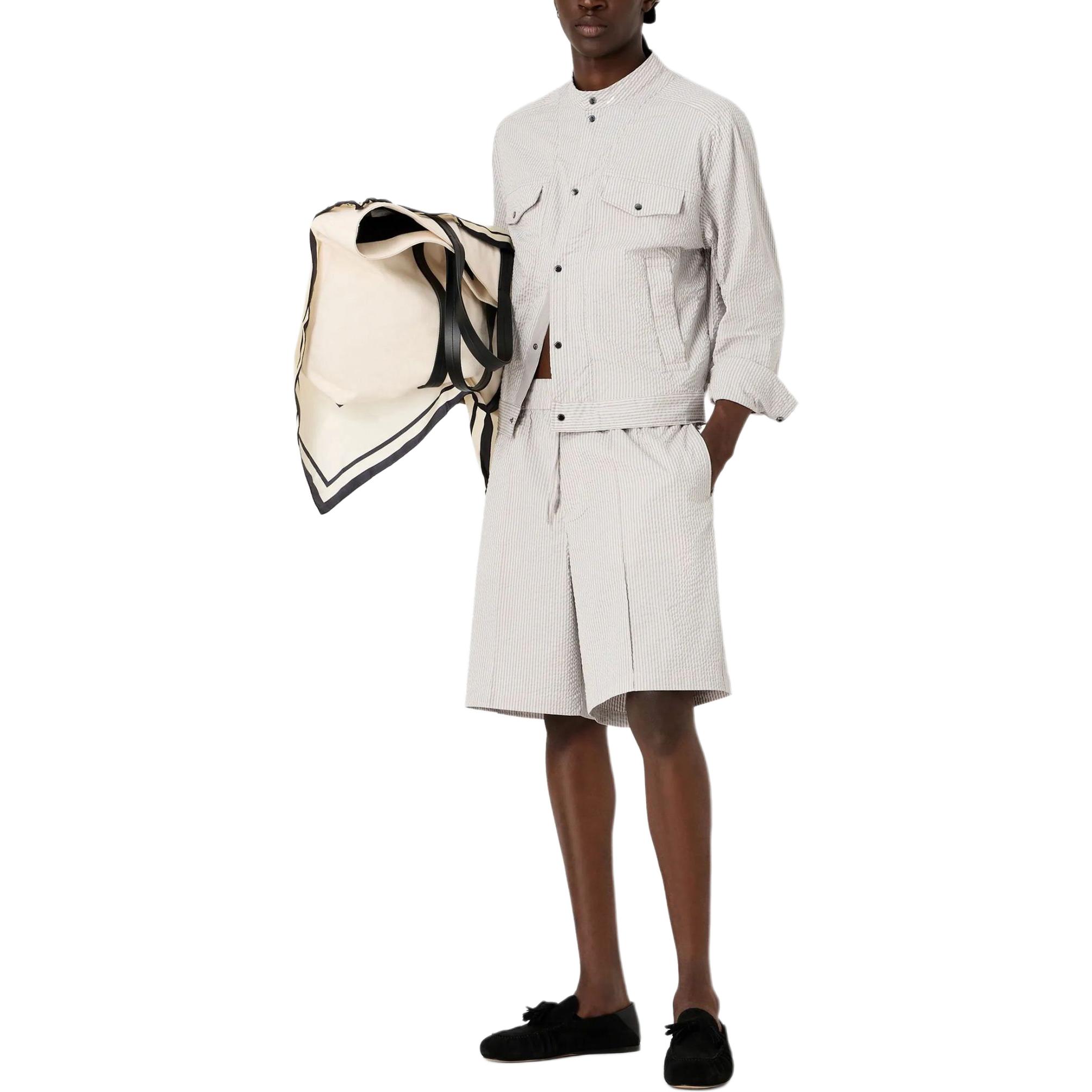 Emporio Armani  Beige Striped Single-Breasted Casual Jacket SS24. 3D1BL6-1NPIZ-F620 圖 3