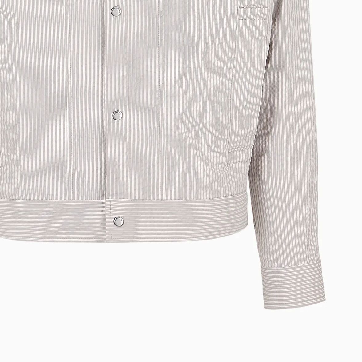 Emporio Armani  Beige Striped Single-Breasted Casual Jacket SS24. 3D1BL6-1NPIZ-F620 圖 8