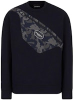 EMPORIO ARMANI Black Camouflage Print Crewneck Sweatshirt 6K1M90-1JUWZ1-0920 EMPORIO ARMANI Black Camouflage Print Crewneck Sweatshirt 6K1M90-1JUWZ1-0920