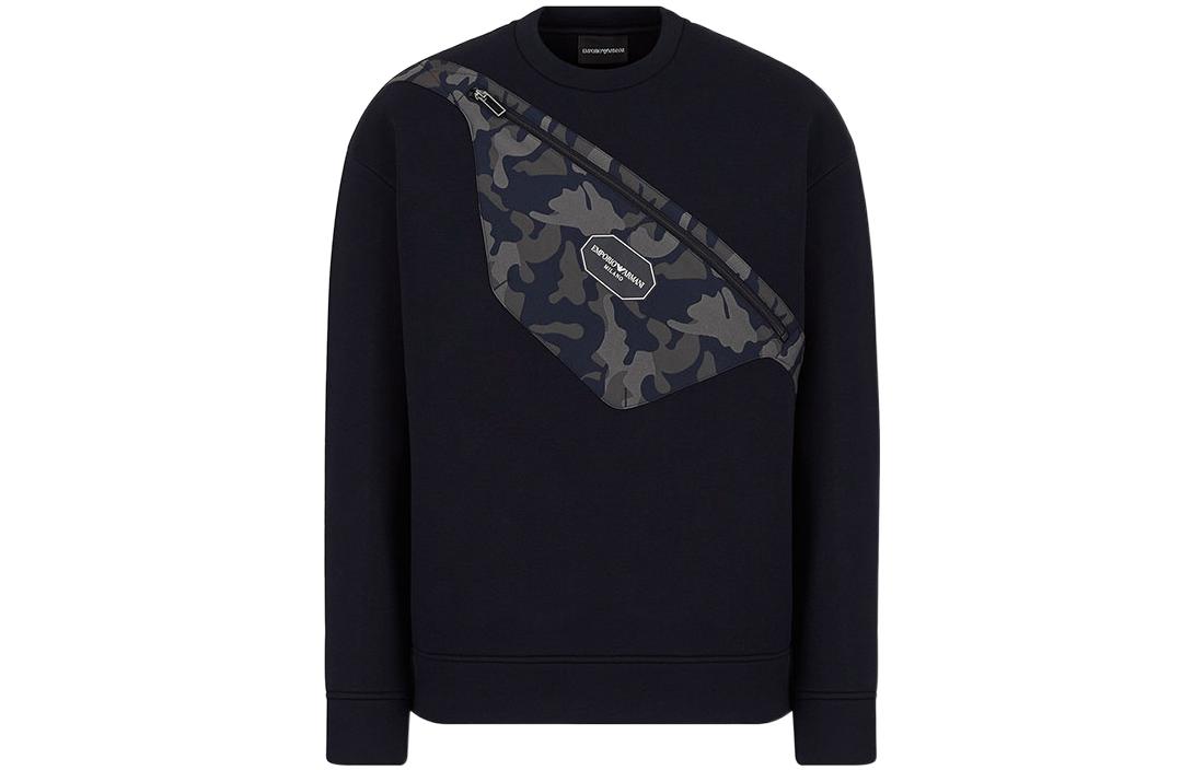 Order エンポリオ アルマーニ ブラック 迷彩柄 クルーネック スウェットシャツ 6K1M90-1JUWZ1-0920