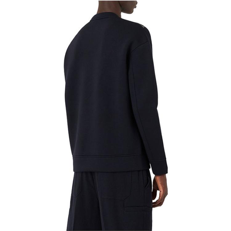 Shop エンポリオ アルマーニ ブラック 迷彩柄 クルーネック スウェットシャツ 6K1M90-1JUWZ1-0920