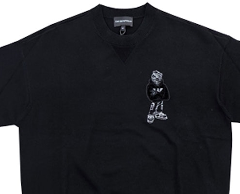 Emporio Armani Black Cartoon Graphic Knit Sweater. 6R1MXN-1MNIZ-0999 Purchase Emporio Armani Black Cartoon Graphic Knit Sweater. 6R1MXN-1MNIZ-0999