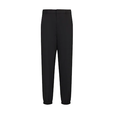 Emporio Armani Black Casual Pants with Logo Jacquard and Zip Pocket 6D1PA5-1NNXZ-0999