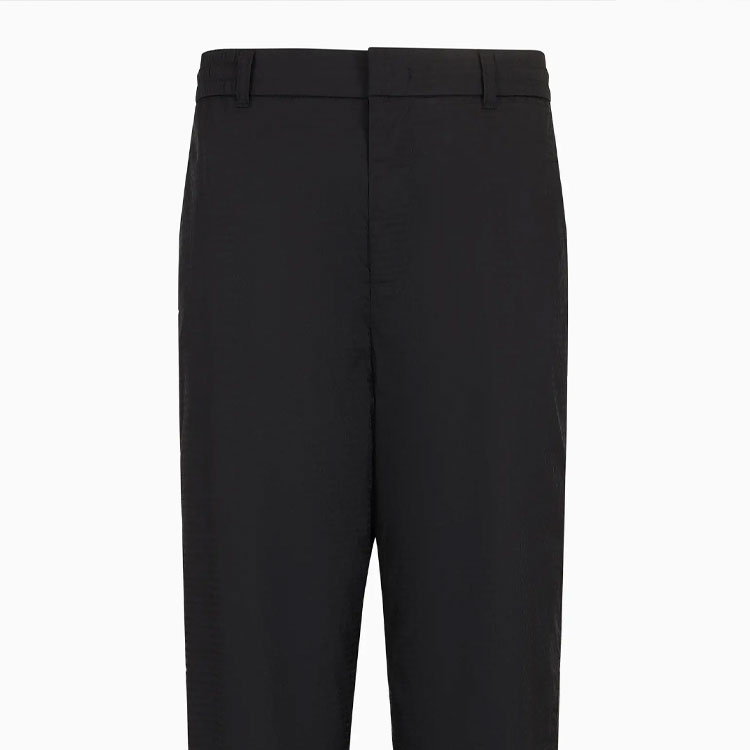 Cheap Emporio Armani黑色休闲裤带标志提花和拉链口袋 6D1PA5-1NNXZ-0999