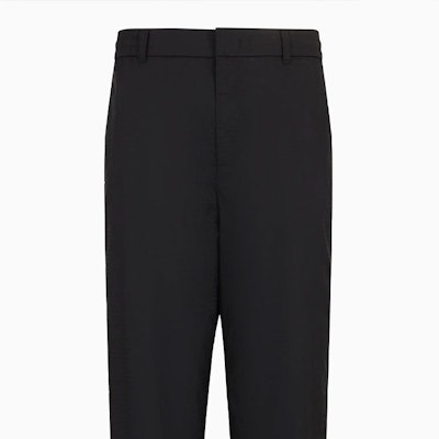 Emporio Armani黑色休闲裤带标志提花和拉链口袋 6D1PA5-1NNXZ-0999 Cheap Emporio Armani黑色休闲裤带标志提花和拉链口袋 6D1PA5-1NNXZ-0999