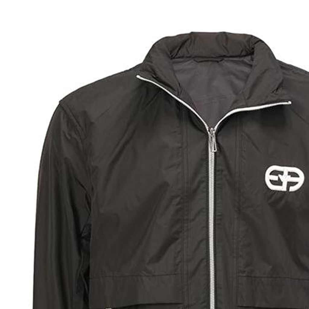 Emporio Armani  Black Color-Block Logo Embroidered Zip-Up Jacket. 3L1BA1-1NCGZ-0999 圖 6