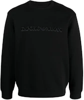 Emporio Armani Black Crewneck Lettered Long Sleeve Sweater. 6R1MG7-1JHSZ-00B0 Emporio Armani Black Crewneck Lettered Long Sleeve Sweater. 6R1MG7-1JHSZ-00B0