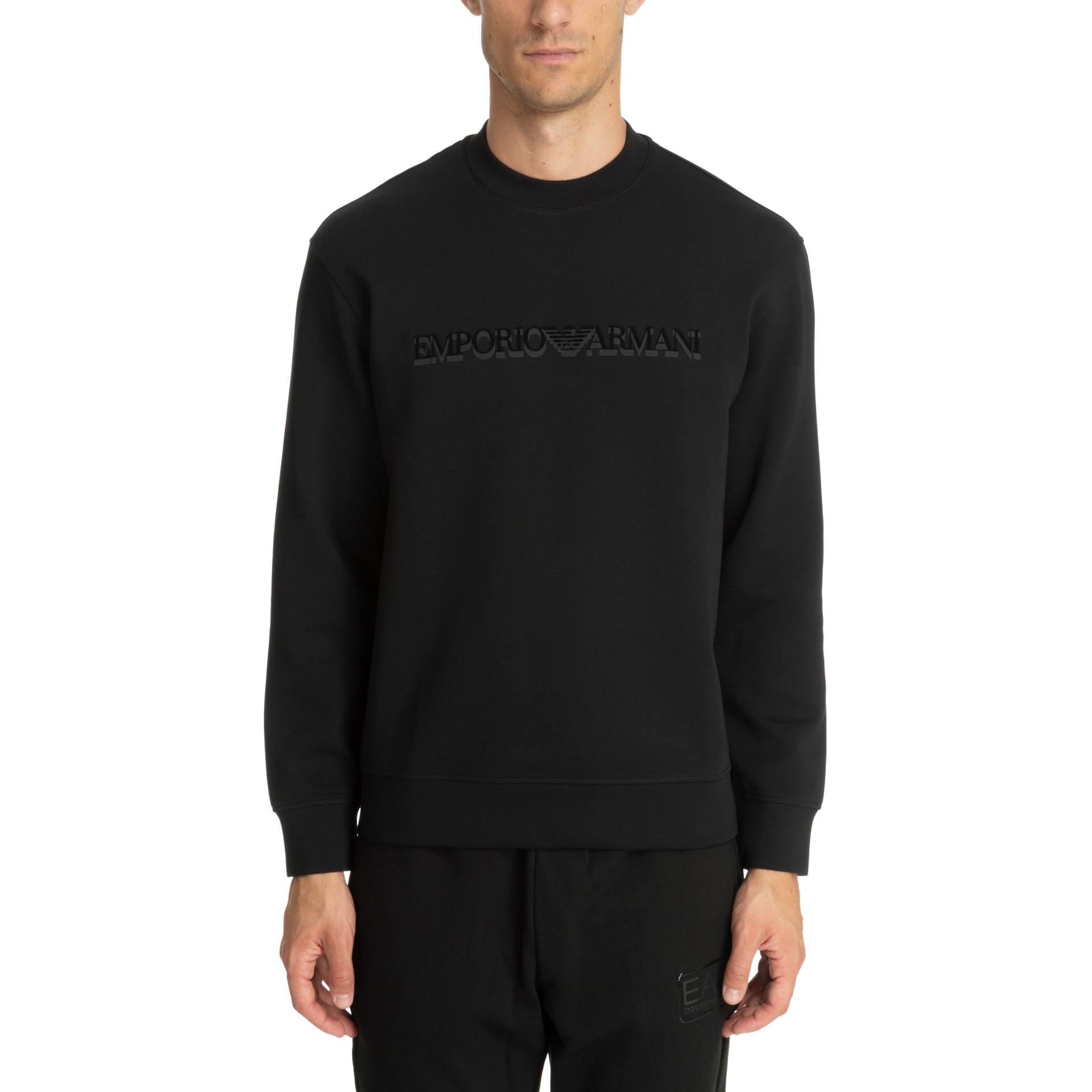 Emporio Armani  Black Crewneck Lettered Long Sleeve Sweater. 6R1MG7-1JHSZ-00B0 圖 4