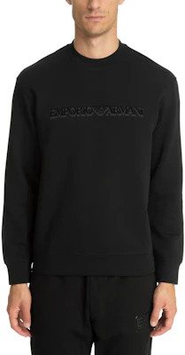 Emporio Armani Black Crewneck Lettered Long Sleeve Sweater. 6R1MG7-1JHSZ-00B0 Shop Emporio Armani Black Crewneck Lettered Long Sleeve Sweater. 6R1MG7-1JHSZ-00B0