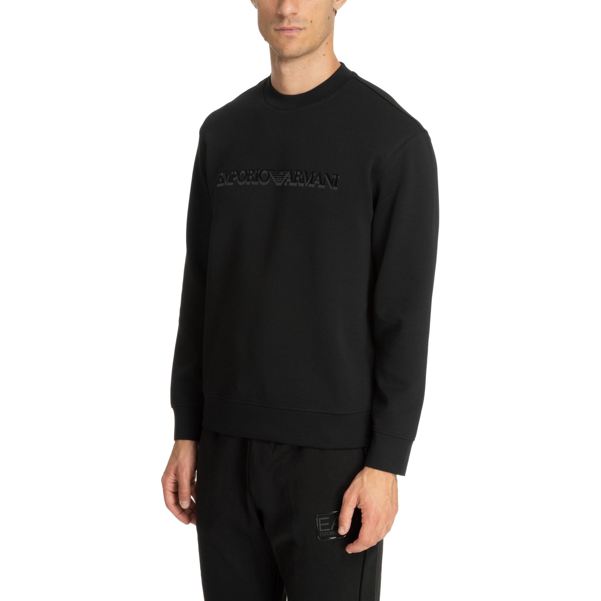 Emporio Armani  Black Crewneck Lettered Long Sleeve Sweater. 6R1MG7-1JHSZ-00B0 圖 6