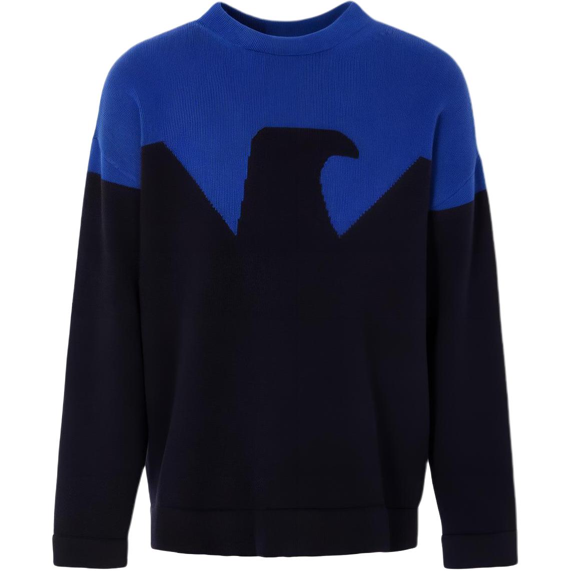 EMPORIO ARMANI  Black Crewneck Pullover Slim Fit Long Sleeve Sweater 6R1MZ5-1M6RZ-F948