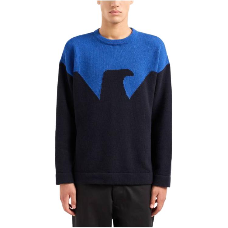 Lookbook EMPORIO ARMANI Suéter Negro Slim Fit de Manga Larga y Cuello Redondo. 6R1MZ5-1M6RZ-F948