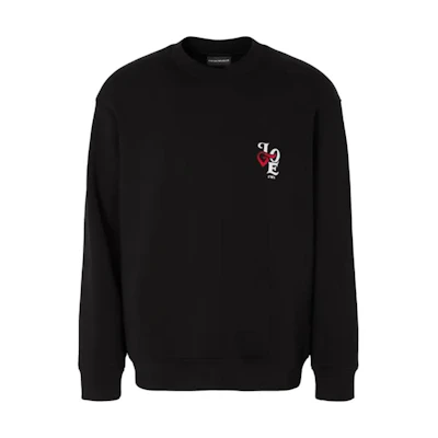 Emporio Armani Black Crewneck Pullover Sweatshirt. 6R1MF31-JHSZ1-0999