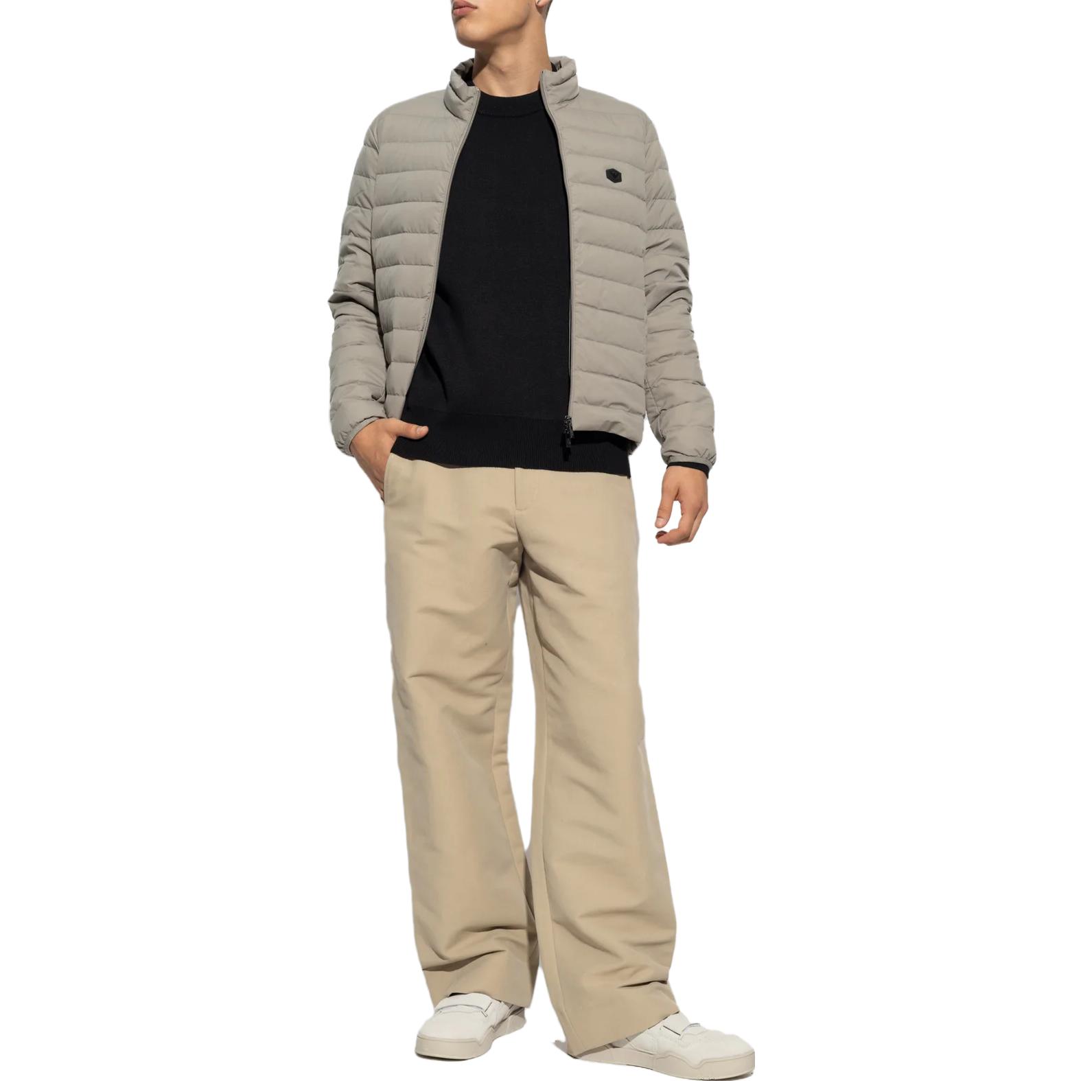 Lookbook 安普里奥·阿玛尼 黑色修身圆领长袖毛衣 6R1MV4-1M04Z-0999