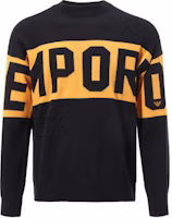 Emporio Armani Black Crewneck Sweater with Letter Stripes. 3L1MT2-1MD1Z-0920 Emporio Armani Black Crewneck Sweater with Letter Stripes. 3L1MT2-1MD1Z-0920