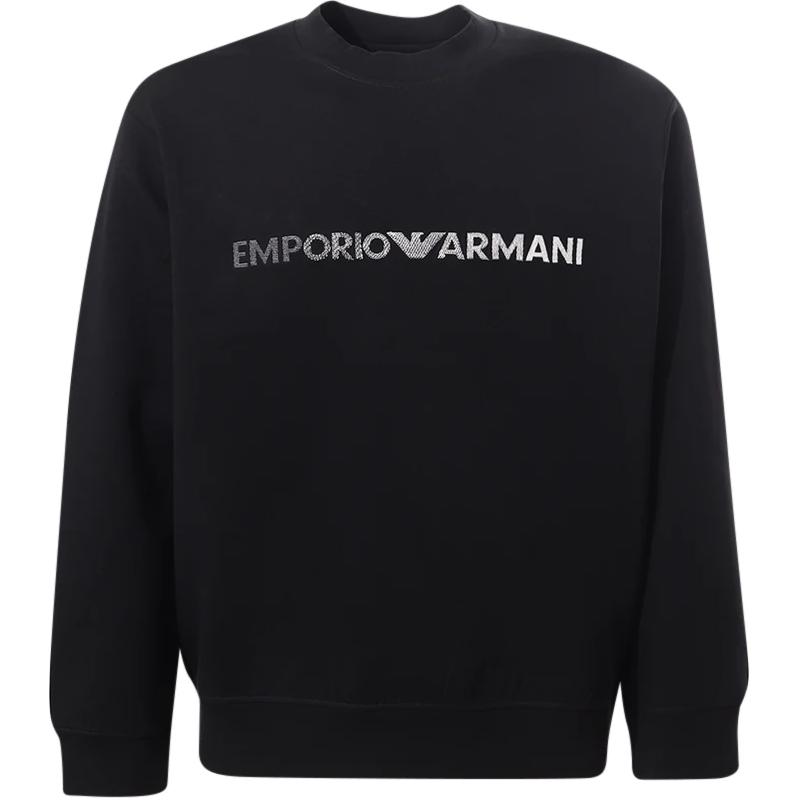 Order Emporio Armani  Black Crewneck Sweatshirt with Letter Print. 3D1M70-1JHSZ-0057