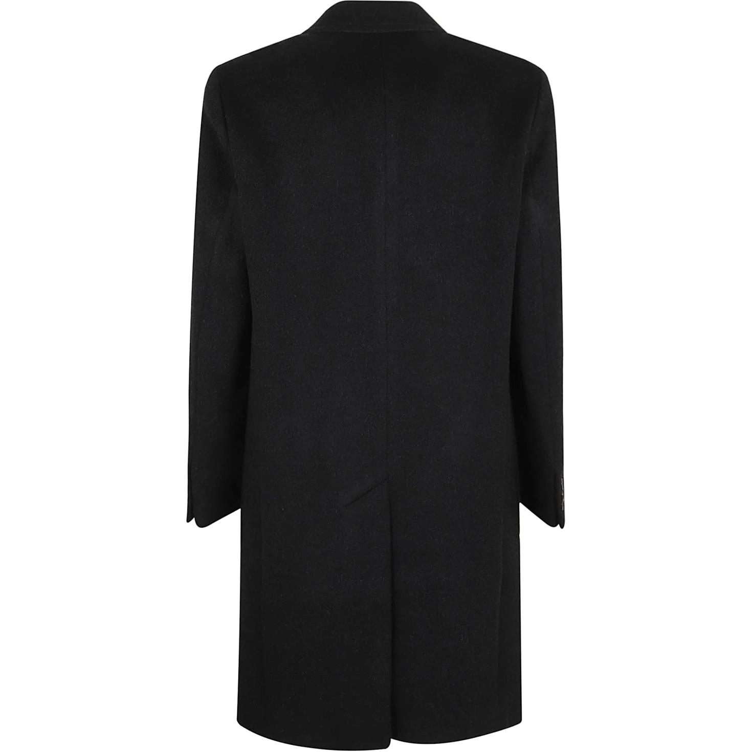 Lookbook EMPORIO ARMANI 黑色雙排扣翻領長大衣 EM000350-TE11296-UC001