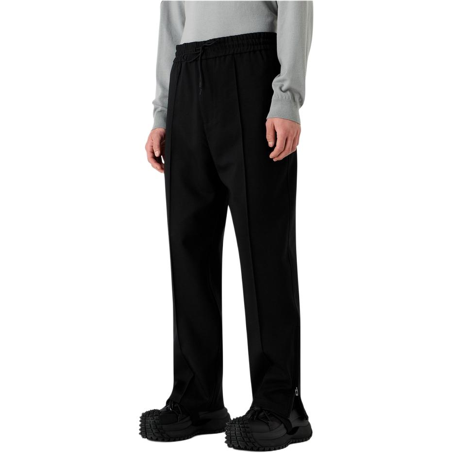 Purchase Emporio Armani 黑色抽绳直筒休闲裤 SS24. 3D1PN4-1NFVZ-0999