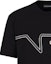 Shop EMPORIO ARMANI Black Eagle Logo Embroidered Crew Neck T-Shirt 6D1TQ9-1JWZZ-0039