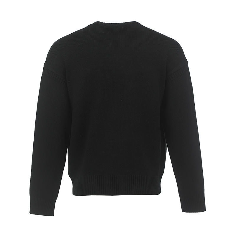 Lookbook EMPORIO ARMANI  Black Eagle Pattern Knit Crewneck Sweater 6R1MXP-1MMAZ-F087