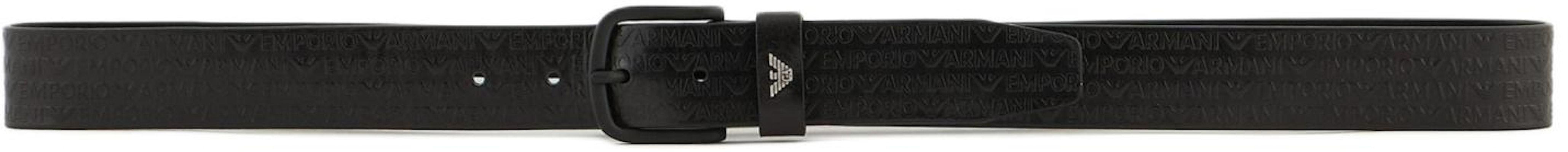 Emporio Armani 黑色壓紋皮帶,針扣設計,寬度3.5公分。 Y4S524YQ98K-80001 Lookbook Emporio Armani 黑色壓紋皮帶,針扣設計,寬度3.5公分。 Y4S524YQ98K-80001