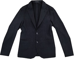 Emporio Armani Black Embroidered Jacquard Single-Breasted Blazer. H41G37-E1057-999 Emporio Armani Black Embroidered Jacquard Single-Breasted Blazer. H41G37-E1057-999