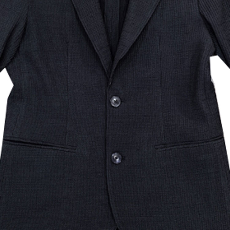 Sizing 엠포리오 아르마니 블랙 자수 자카드 싱글 브레스티드 블레이저. H41G37-E1057-999