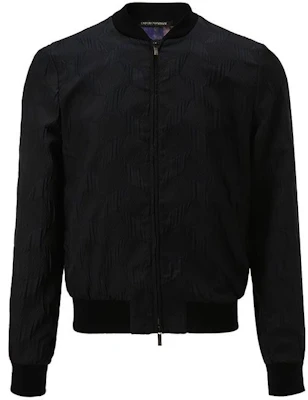 EMPORIO ARMANI 黑色滿版拉鍊棒球領夾克. B1R310-B1333-921 Order EMPORIO ARMANI 黑色滿版拉鍊棒球領夾克. B1R310-B1333-921