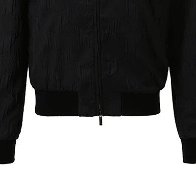 EMPORIO ARMANI 黑色滿版拉鍊棒球領夾克. B1R310-B1333-921 Sizing EMPORIO ARMANI 黑色滿版拉鍊棒球領夾克. B1R310-B1333-921