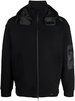 EMPORIO ARMANI Black Full-Zip Jacket with Hidden Hood 3R1MCT-1JHSZ-0999 EMPORIO ARMANI Black Full-Zip Jacket with Hidden Hood 3R1MCT-1JHSZ-0999