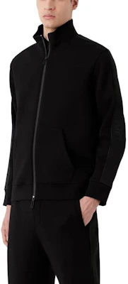 EMPORIO ARMANI 黑色标志全拉链针织夹克. 3R1MBA1-JHSZ1-0999 Purchase EMPORIO ARMANI 黑色标志全拉链针织夹克. 3R1MBA1-JHSZ1-0999