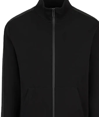 EMPORIO ARMANI 黑色标志全拉链针织夹克. 3R1MBA1-JHSZ1-0999 Details for EMPORIO ARMANI 黑色标志全拉链针织夹克. 3R1MBA1-JHSZ1-0999