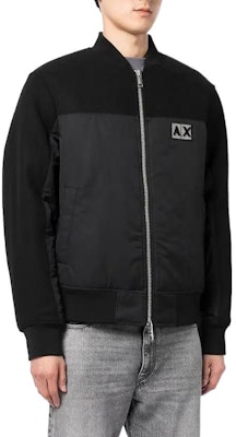 EMPORIO ARMANI Black FW22 Colorblock Logo Baseball Collar Jacket. 6LZB33-ZNJ8Z-1200 Purchase EMPORIO ARMANI Black FW22 Colorblock Logo Baseball Collar Jacket. 6LZB33-ZNJ8Z-1200