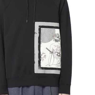 阿玛尼黑色图案抽绳连帽卫衣套头衫 3D1MDV-1JHSZ-0026 Purchase 阿玛尼黑色图案抽绳连帽卫衣套头衫 3D1MDV-1JHSZ-0026