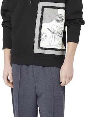 阿玛尼黑色图案抽绳连帽卫衣套头衫 3D1MDV-1JHSZ-0026 Sizing 阿玛尼黑色图案抽绳连帽卫衣套头衫 3D1MDV-1JHSZ-0026