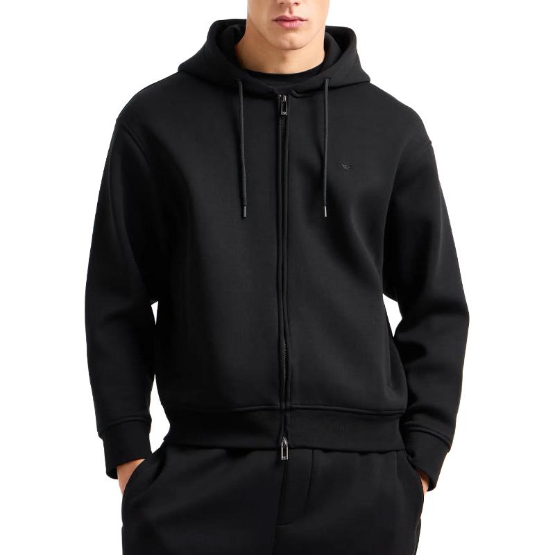 EMPORIO ARMANI  Black Hooded Eagle Logo Embroidered Jacket SS24 6D1M90-1JOTZ-0999 圖 4