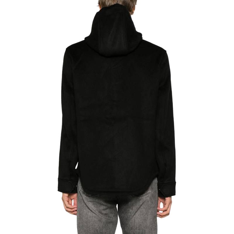 Emporio Armani  Black Hooded Jacket with Pockets and Button Closure. 6R1B94-1NMYZ-0999 圖 4